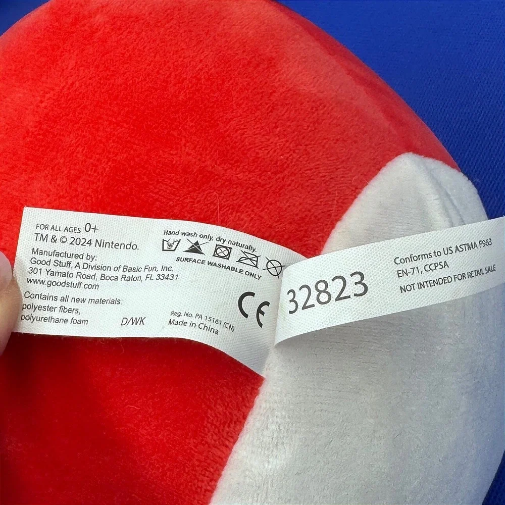 Nintendo Mario Kart Cheep Cheep Plush Red Flying Fish Stuffed Toy 2024 Official
